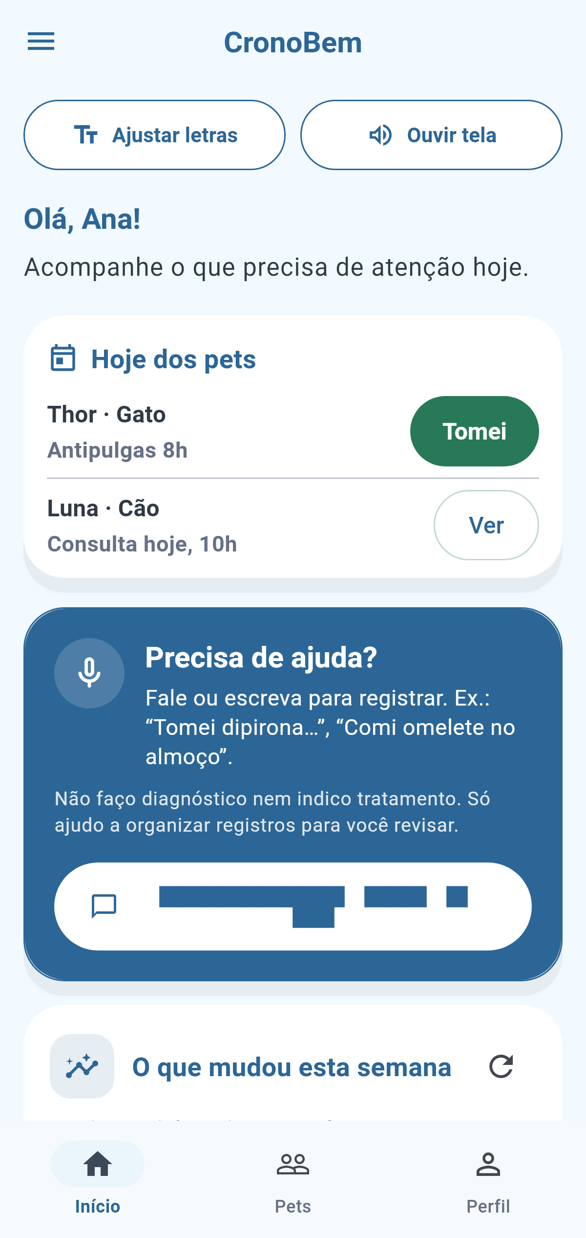Início do Espaço Pets